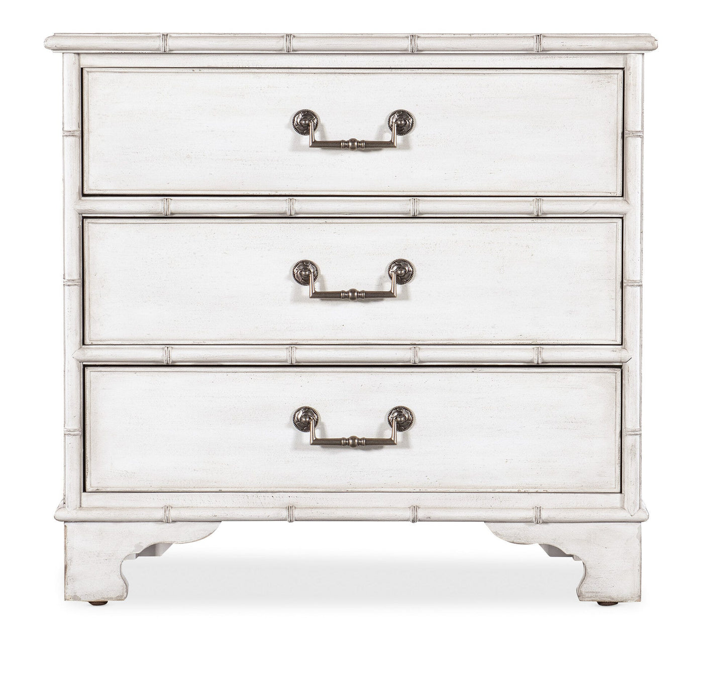 Hooker Furniture Charleston Three-Drawer Nightstand Whites Creams Beiges