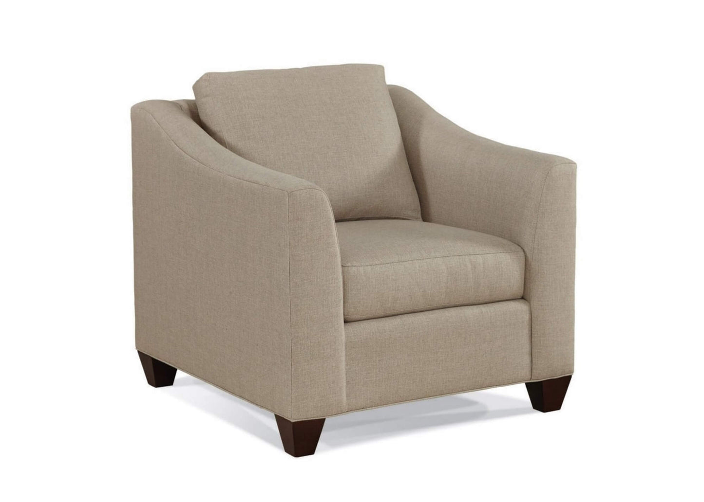 Sherrill Furniture 45 Series chair in a beige fabric with curve arm.