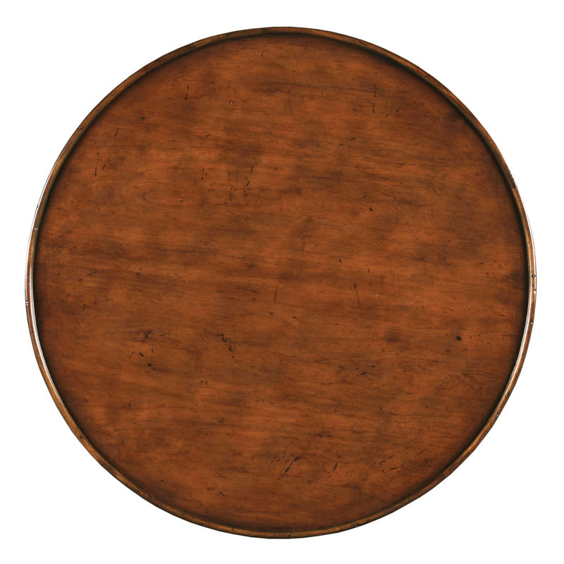 Marseille Lamp Table 25 Inch Round Cherry Bordeaux Finish