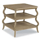 Vintage Tiered Side Table 26 Inch Oak Vintage Finish
