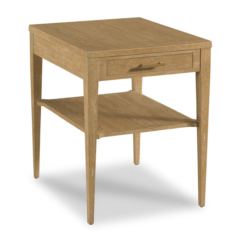 Woodbridge Furniture Provence Lamp Table 21 Inch Limewash Brass