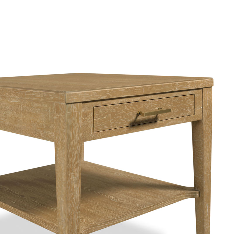 Woodbridge Furniture Provence Lamp Table 21 Inch Limewash Brass