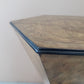 Casa Blanca Hexagon Burl Drink Table 18 Inch Natural Finish