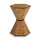 Casa Blanca Hexagon Burl Drink Table 18 Inch Natural Finish