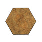 Casa Blanca Hexagon Burl Drink Table 18 Inch Natural Finish