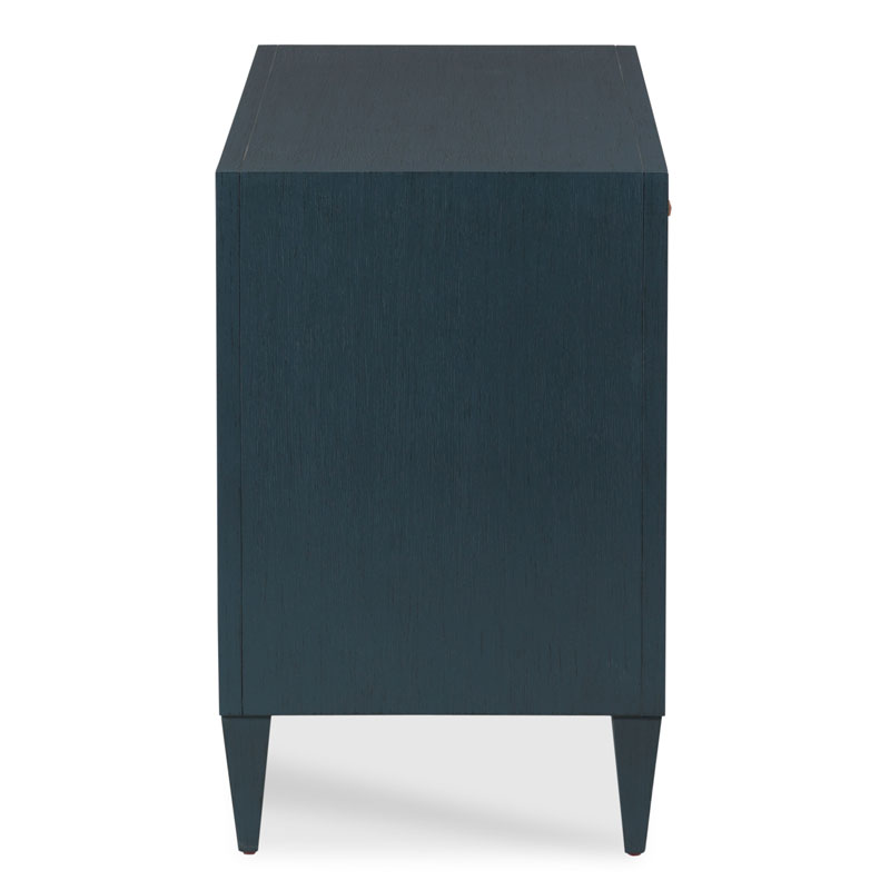 Woodbridge Furniture Ramsey Bedside Table 32 Inch 35 Navy Brushed Brass