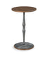 Rosa Drink Table 16 Inch Walnut Laurel Finish Hammered Steel Base