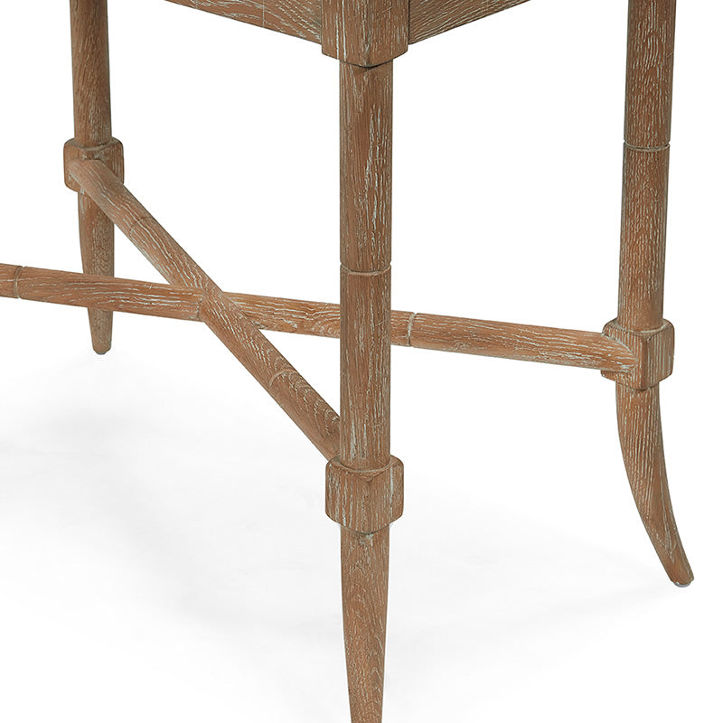 Woodbridge Furniture Tradd Drink Table 13 Inch Limewash Brass