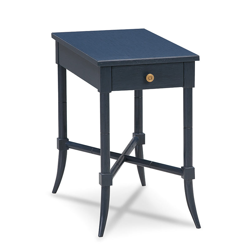 Woodbridge Furniture Tradd Drink Table 13 Inch 35 Navy Brass