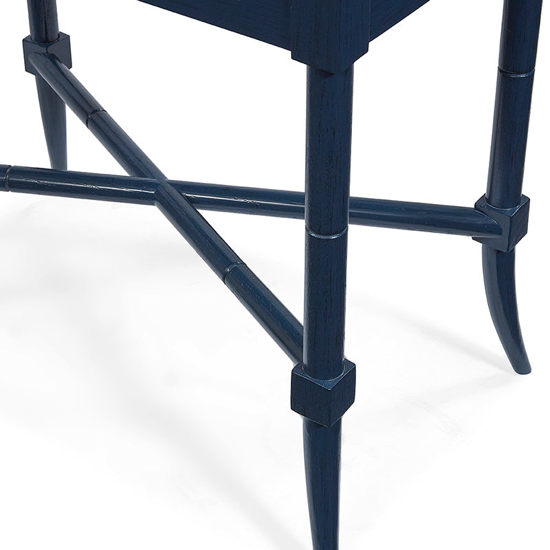 Woodbridge Furniture Tradd Drink Table 13 Inch 35 Navy Brass