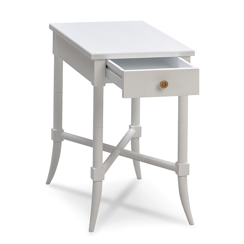 Woodbridge Furniture Tradd Drink Table 13 Inch 68 Alabaster Brass