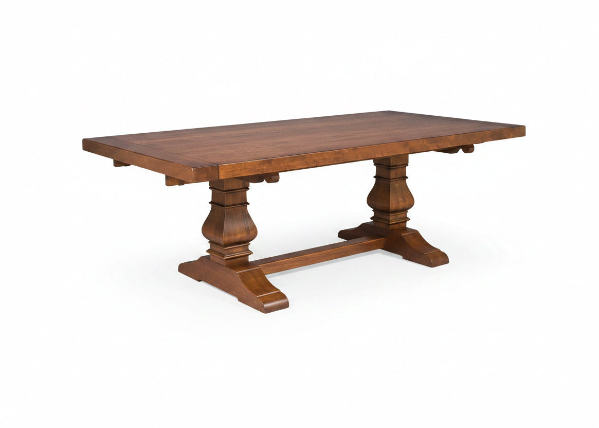 Zimmerman Chair Tuscany Trestle Table 72-108 Inch Cherry Maple Oak