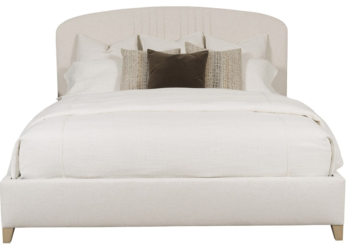 Vanguard Furniture Sofia Pleated Cal King Bed Fabric