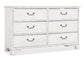 Hooker Furniture Charleston Six-Drawer Dresser White Heron