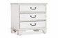 Hooker Furniture Charleston Three-Drawer Nightstand Whites Creams Beiges