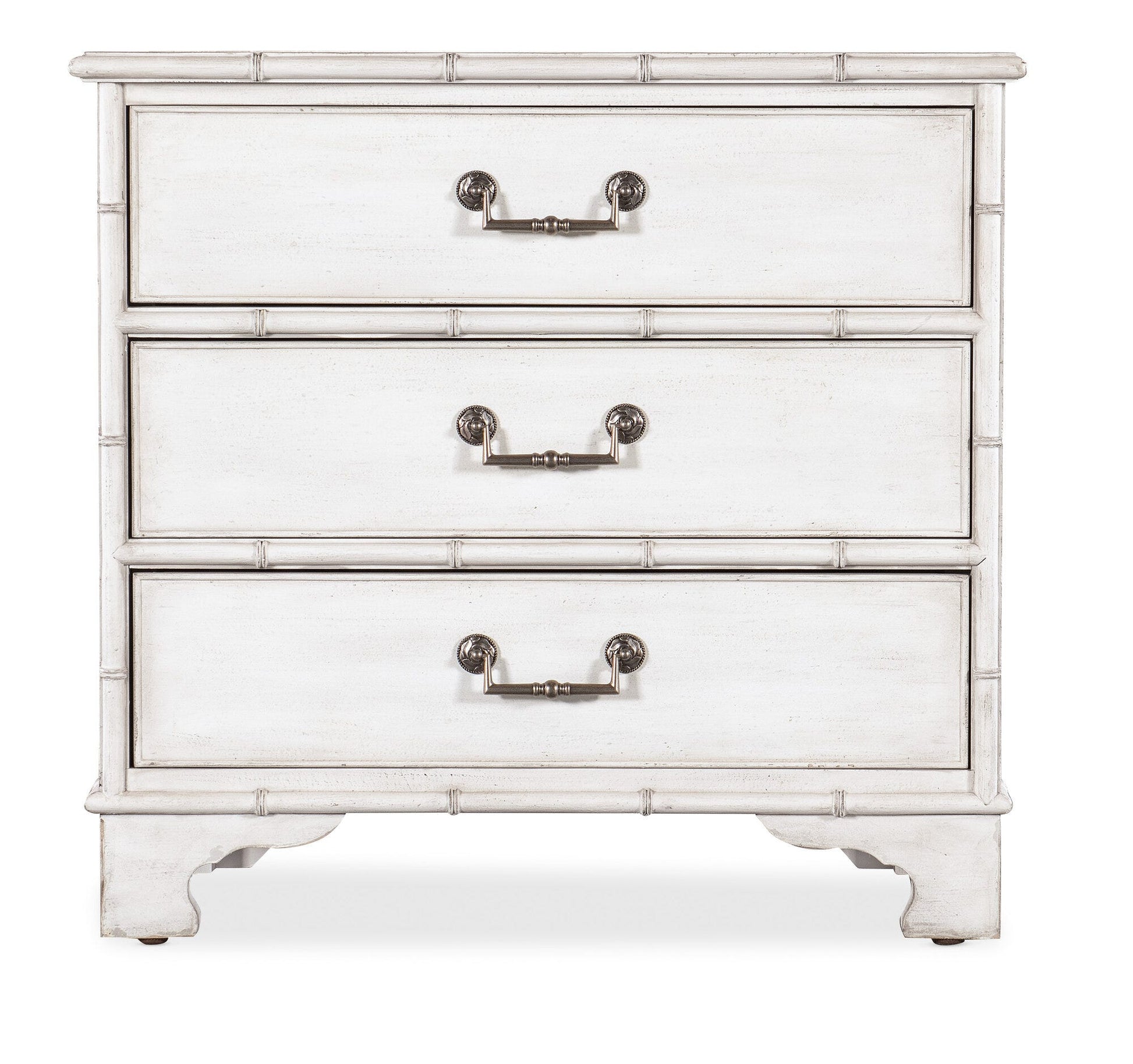 Hooker Furniture Charleston Three-Drawer Nightstand Whites Creams Beiges
