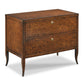 Sarah Bedside Chest 36 Inch Bordeaux Finish Brass