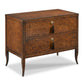 Sarah Bedside Chest 36 Inch Bordeaux Finish Brass