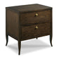 Petite Sarah Bedside Chest 28 Inch Mink Finish Brass