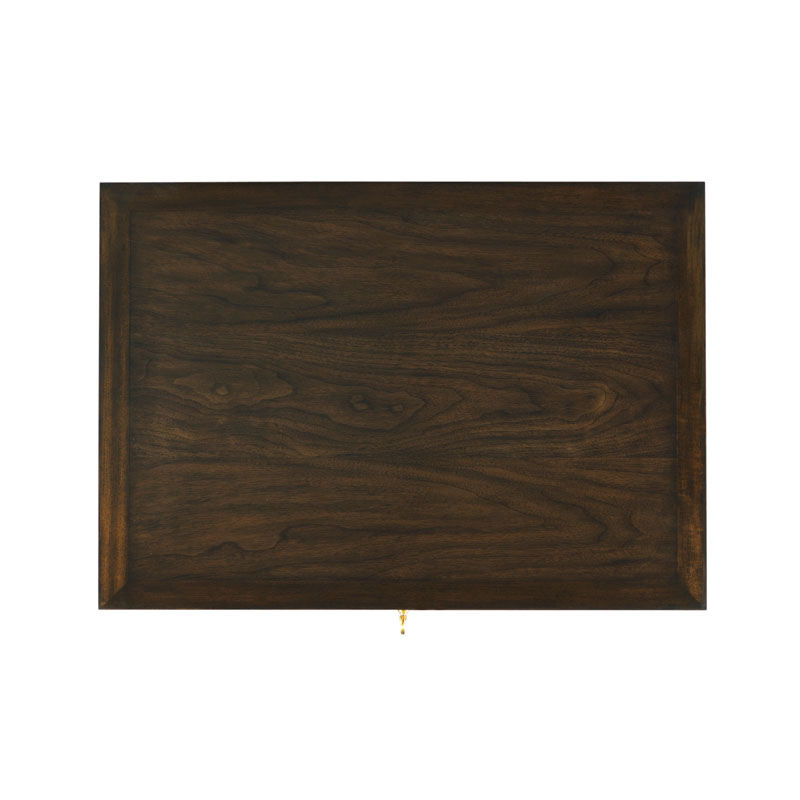Petite Sarah Bedside Chest 28 Inch Mink Finish Brass