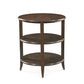 Wilkes Round Side Table Cherry Veneer 22 Inch Mink Finish