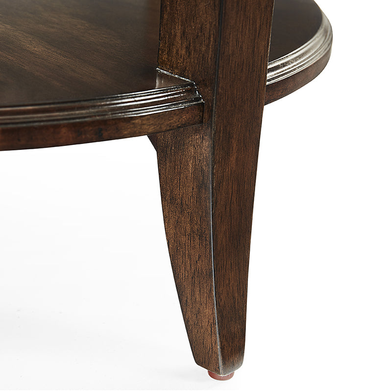 Wilkes Round Side Table Cherry Veneer 22 Inch Mink Finish