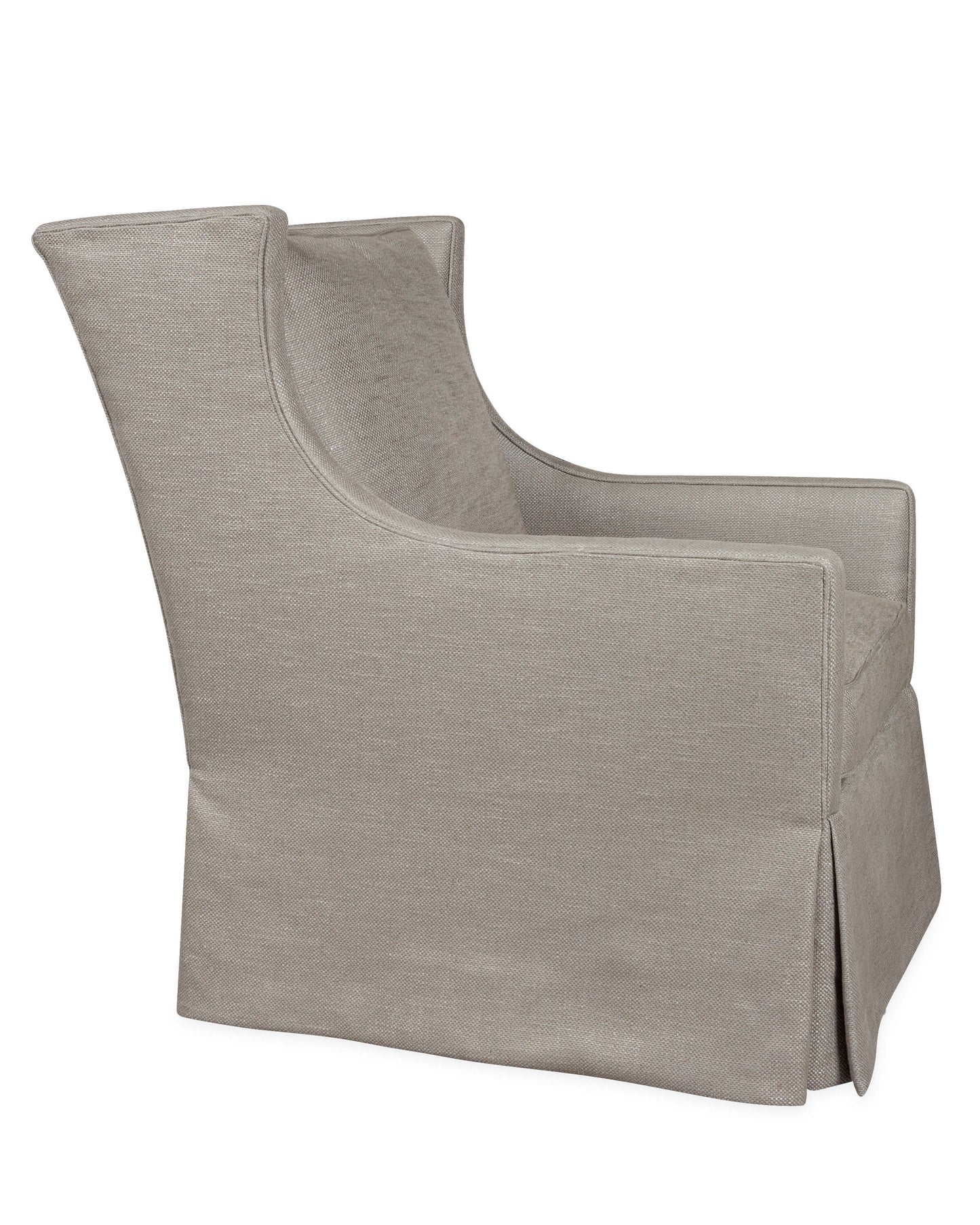 Lee Side Angle of Industries 1211-01SW Chair in a gray fabric with english arm. 