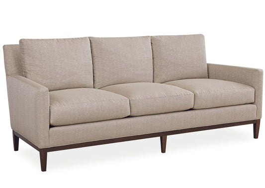 Lee Industries 1399-03 Sofa in a beige fabric with track arm. 