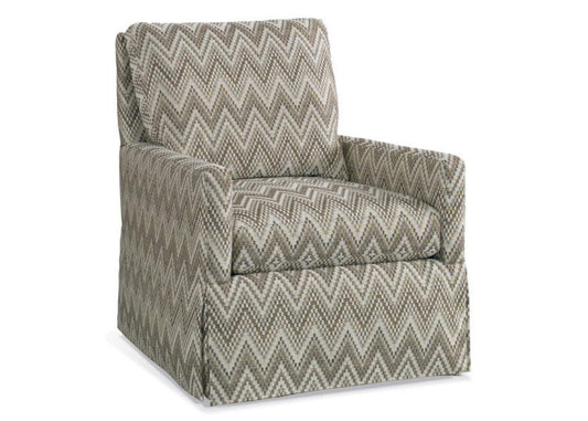 Sherrill Furniture 1578-1 Chair in a chevron fabric with track arm. 