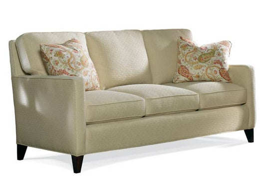 Sherrill Furniture 3157-3 Sofa in a white fabric with track arm. 
