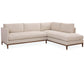 Lee Industries 3583 Sectional in a beige fabric with track arm. 
