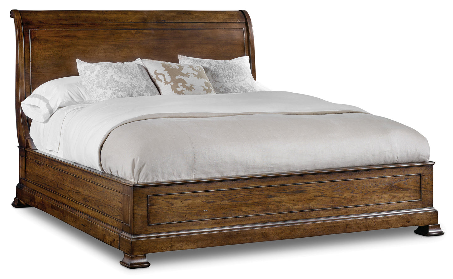 Archivist King Sleigh Bed w/Low Footboard