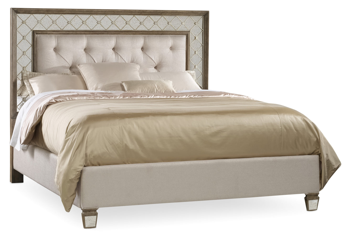 Sanctuary California King Mirrored Upholstered Bed