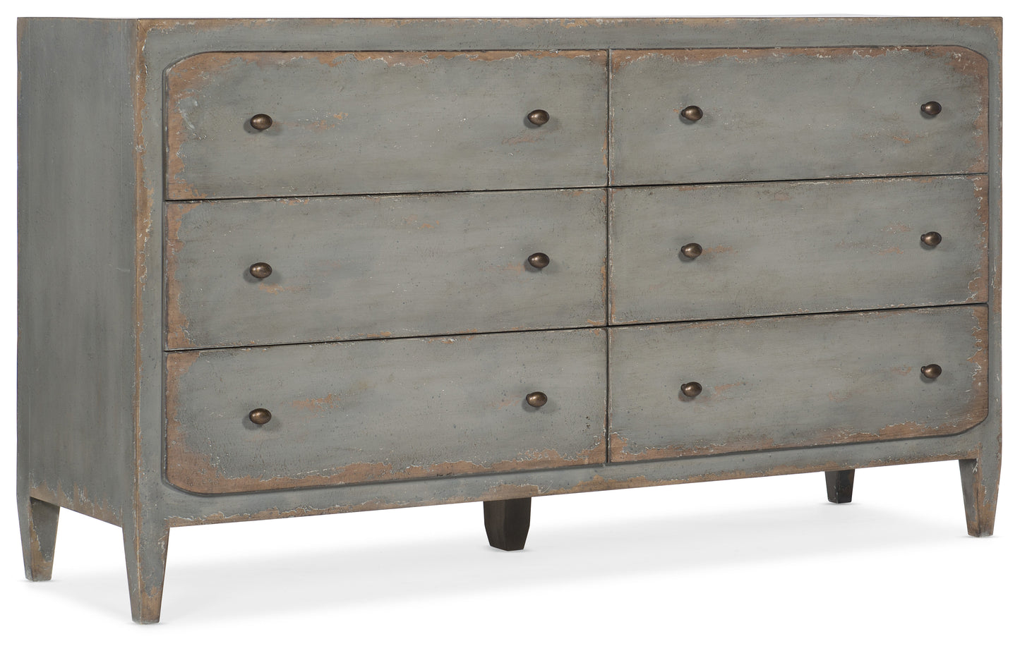 Ciao Bella Six-Drawer Dresser- Speckled Gray