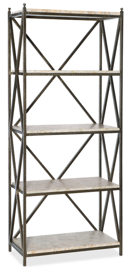 Commerce & Market Metal-Stone Etagere