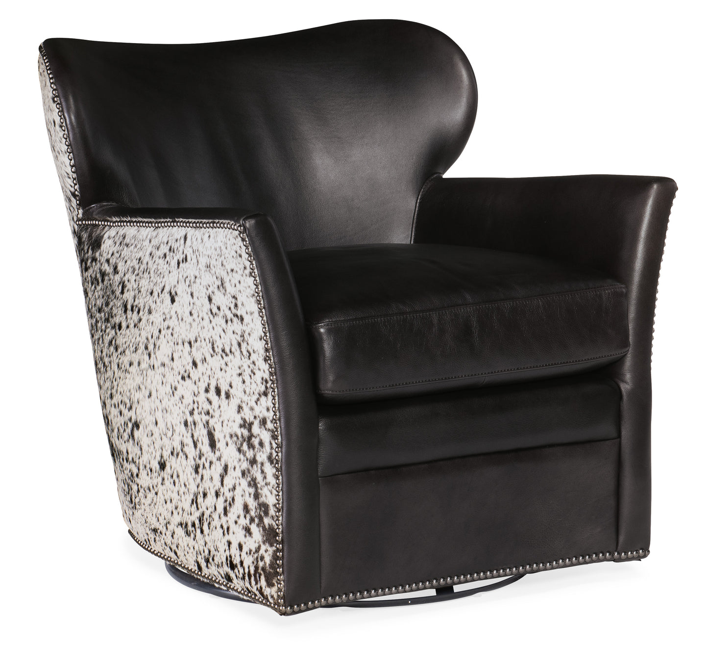Kato Leather Swivel Chair w/ Salt Pepper HOH