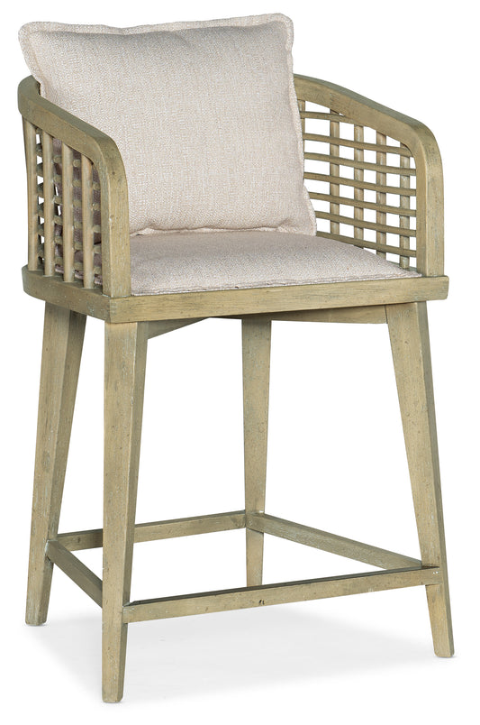 Surfrider Barrel Back Counter Stool